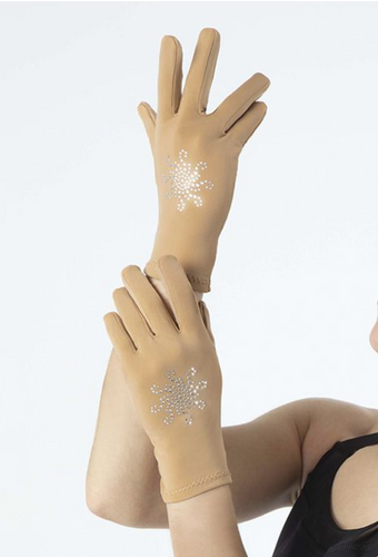 Mondor Crystal Thermal Gloves - Caramel