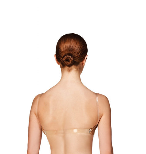 Mondor Bra with Clear Back and Shoulder Straps - Caramel