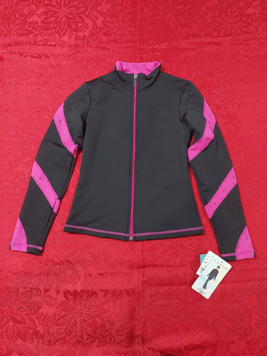J36X ChloeNoel Crystal Spiral Jacket Fuchsia