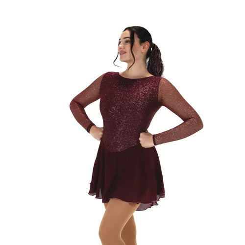 J569/24  Silver Dust Dress in Wine