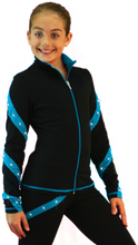 Load image into Gallery viewer, J36X ChloeNoel Crystal Spiral Jacket - Turquoise SALE