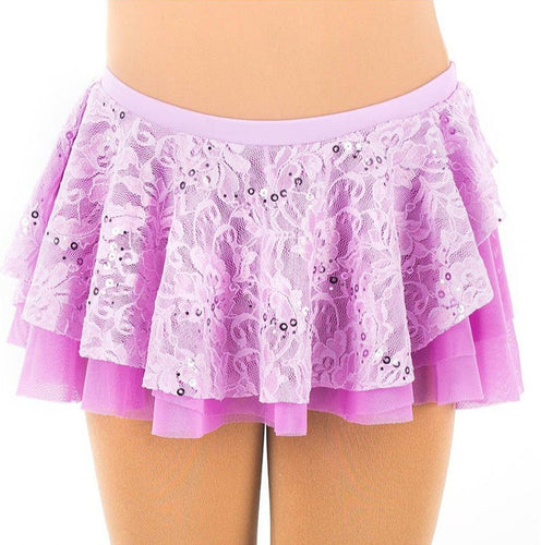 MD6309 Mondor layered Lace Skirt - Lilac