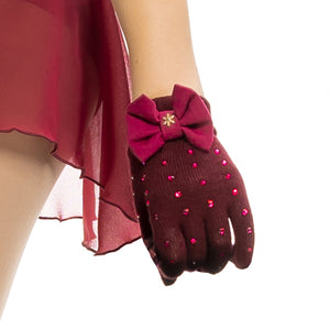 Frozen Couture Marilyn Bow Gloves with Preciosia Crystals