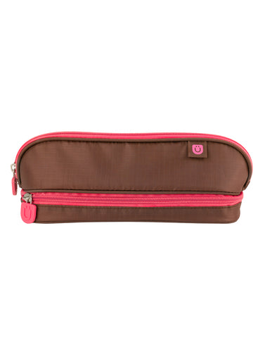 Pencil Case- Brown/Pink