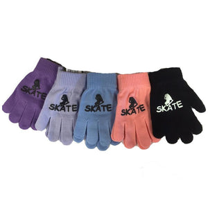 Youth Magic Stretch Gloves with Ice Skate Logo