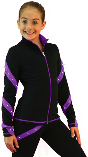 J36X ChloeNoel Crystal Spiral Jacket Purple