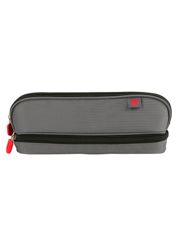 Pencil Case- Grey/Red