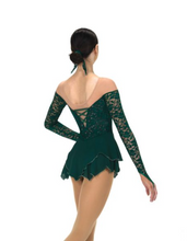 Load image into Gallery viewer, J608/22 Botanical Lace Dress Vine Green