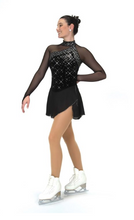 Load image into Gallery viewer, J610/22 Crystal Fanfare Dress in Black