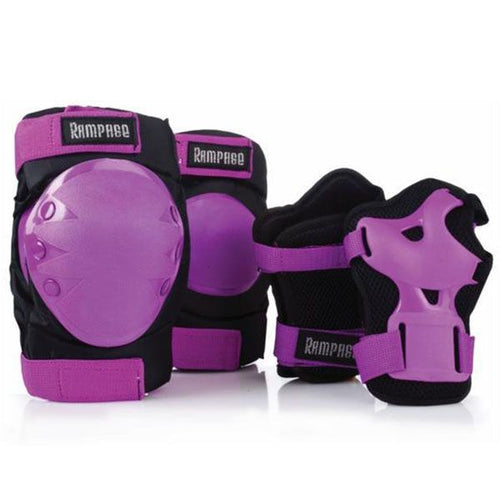 Rampage Knee, Elbow and Wrist Pad Set - Purple