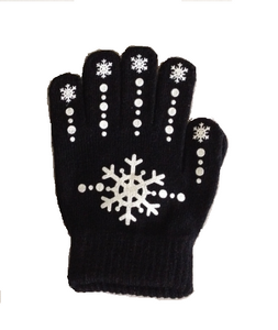 Youth Magic Stretch Gloves with Snowflake Logo